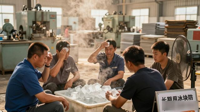 车间高温不用愁 许昌防暑降温冰块成了工人的救命凉方